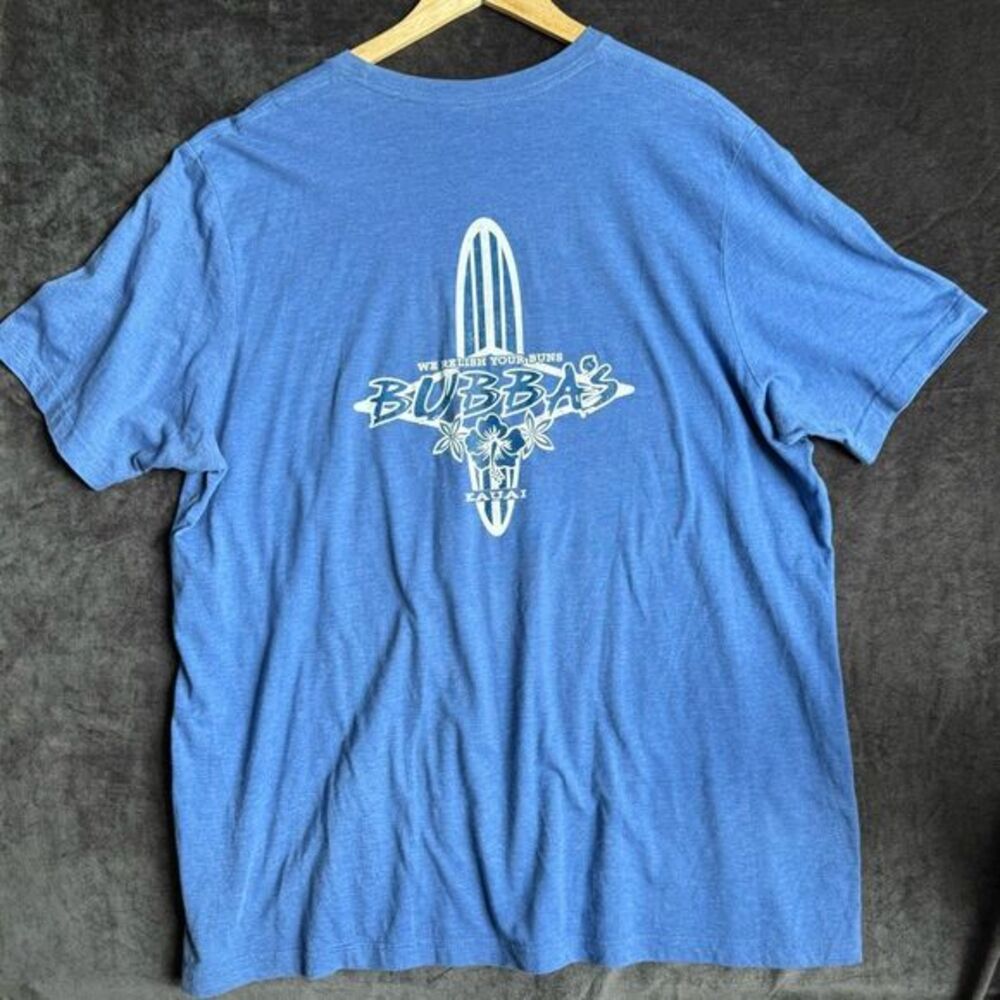 Bubba’s Kauai‎ Surf Tee XL Blue Hawaii Tourist Shirt